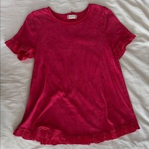 Altar'd State Ruffled Short Sleeve Tee